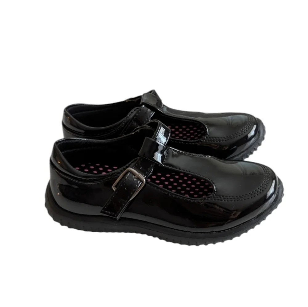 NWOT JABASIC Girls Mary Jane T-Strap School Uniform Flats Shoes Size 13 Black